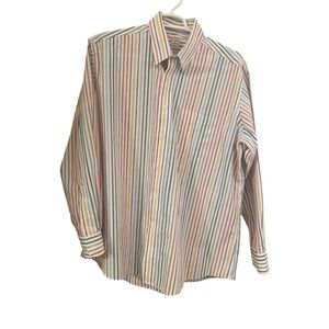Multicolor Striped Men's XL Button Down Shirt